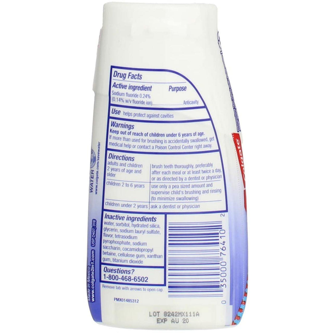 Colgate 2in1 Whitening Toothpaste with Stain Lifters 3 Count, 13.8 Ounce