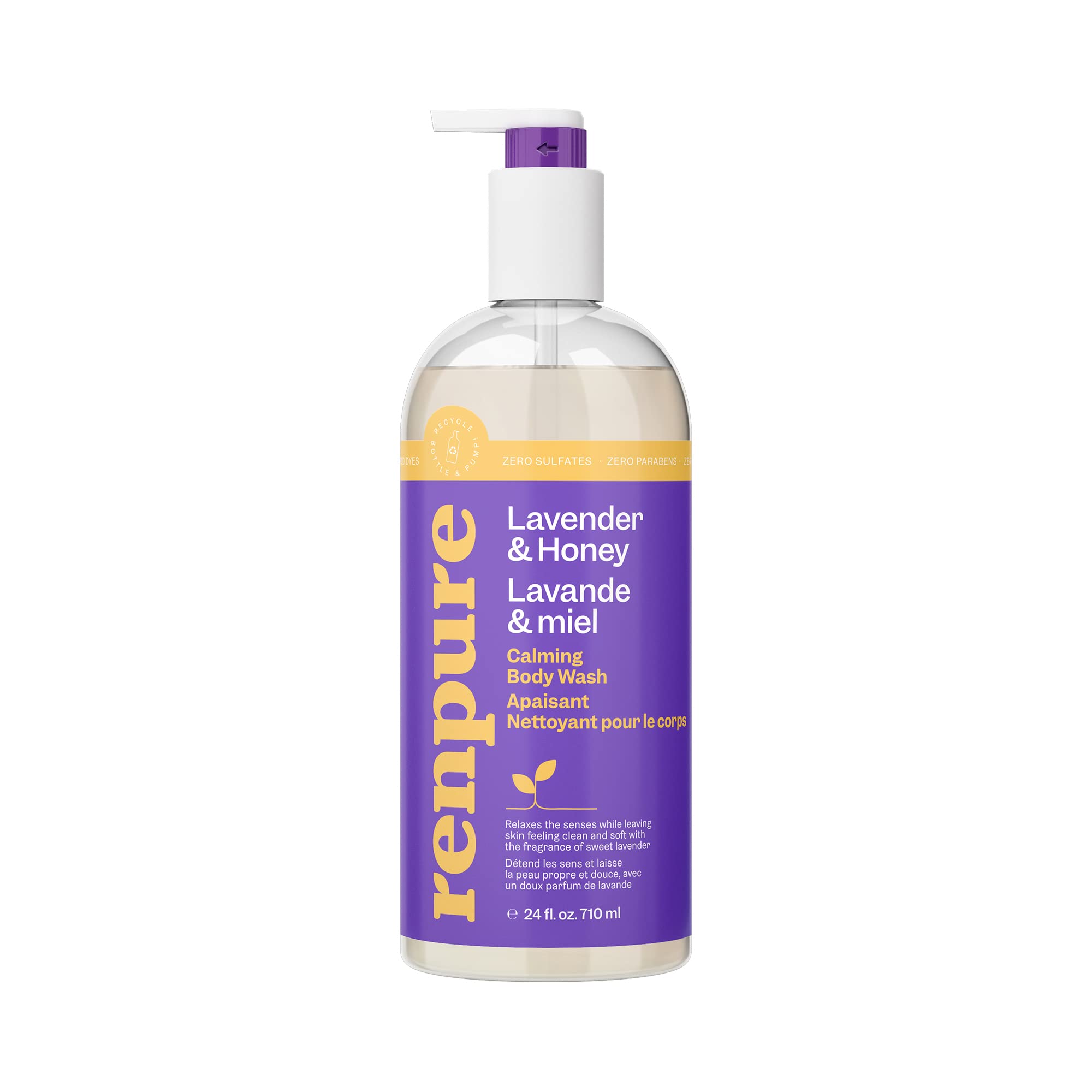 Renpure Lavender & Honey Body Wash, 24 Ounces
