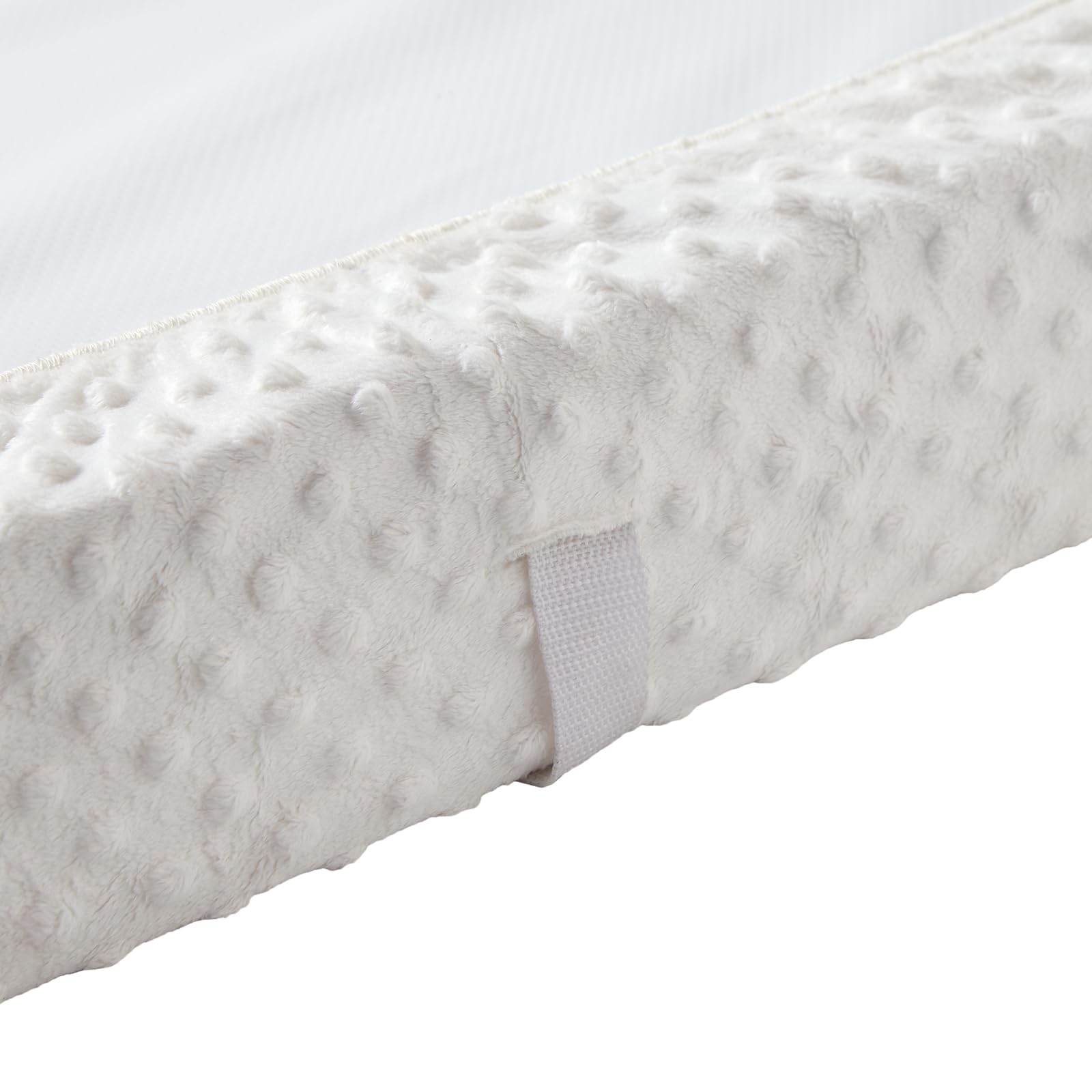 Baby Changing Pad Cover, Super Soft Plush Dot Diaper Changing Table Covers for Baby Girls and Boys, Ultra Comfortable, Diaper Changing Cloths for Babies, Fit 32/34'' x 16 Pad (White)