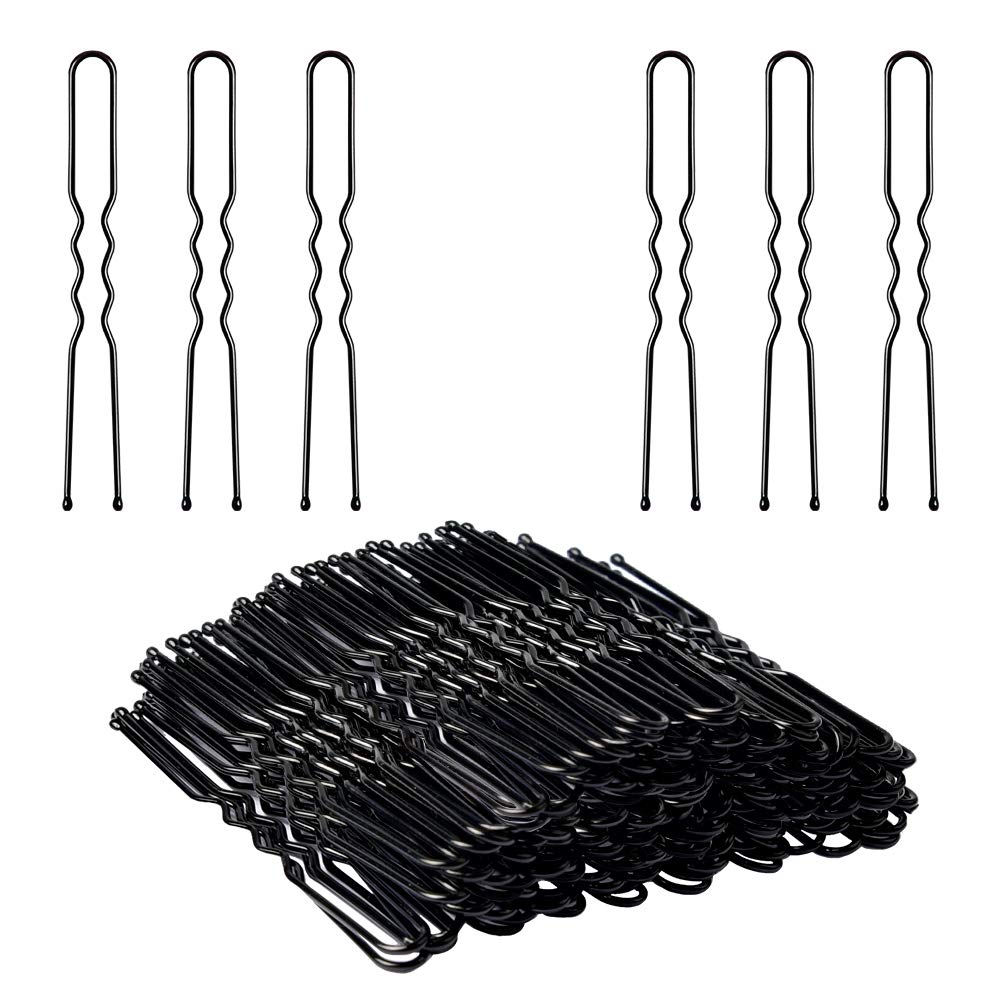 Bun Hair Pins, IKOCO 80pcs U Shaped Hair Pins for Women with Storage Box, Golden, 2.4 inch