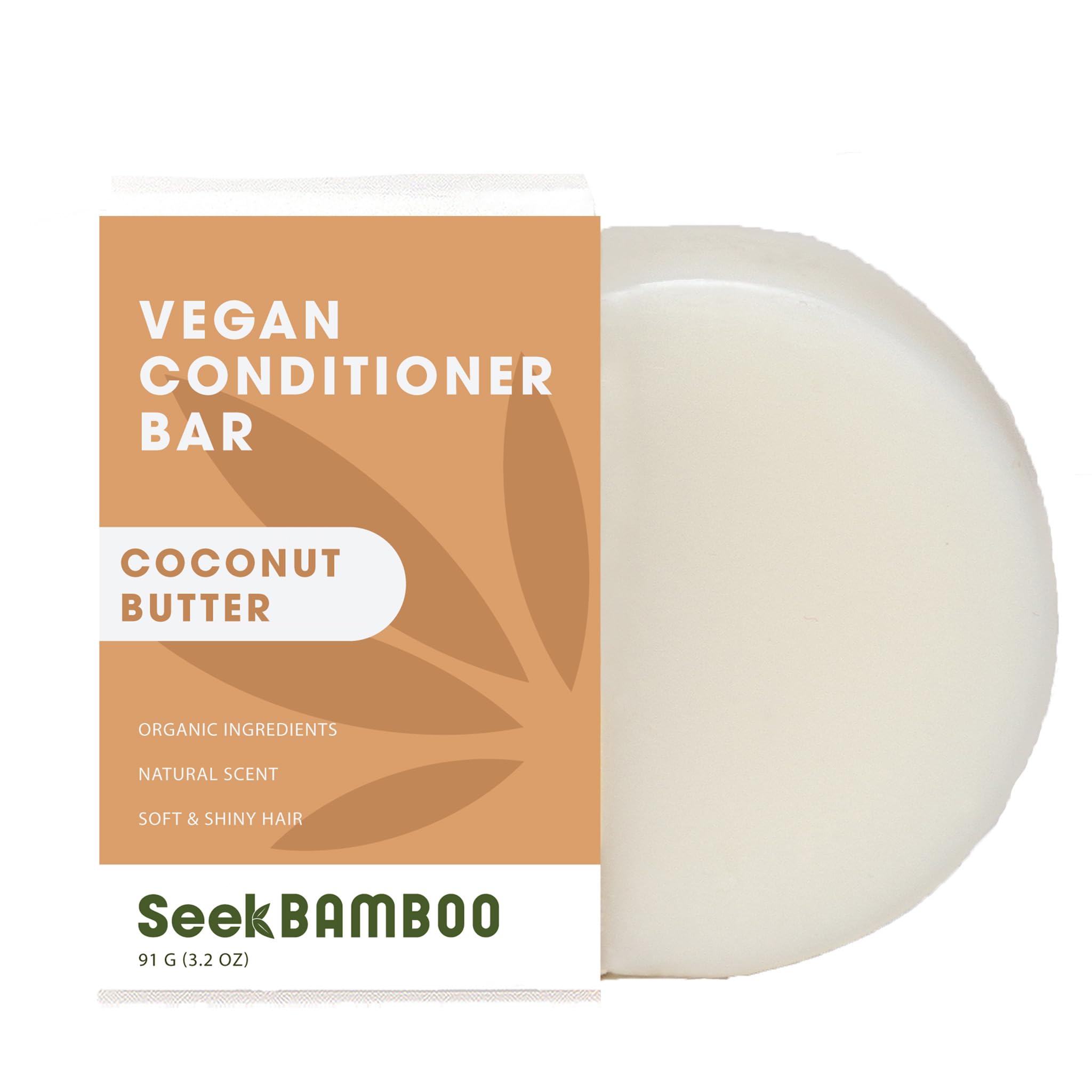 Seek Bamboo - Coconut Conditioner – Deeply Nourishing with Cocoa & Shea Butters, Jojoba Oil, Paraben and Phthalate Free Hydrating Conditioner Coconut