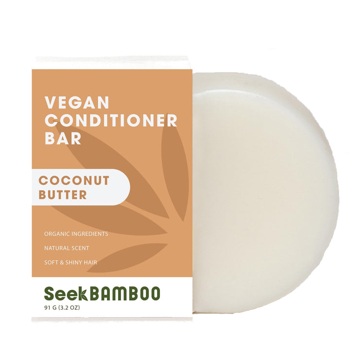 Seek Bamboo - Coconut Conditioner – Deeply Nourishing with Cocoa & Shea Butters, Jojoba Oil, Paraben and Phthalate Free Hydrating Conditioner Coconut