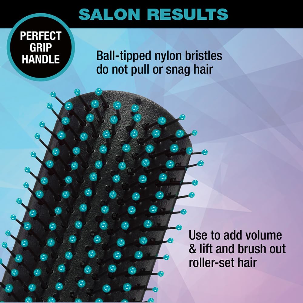 Conair Salon Results Detangling Hairbrush - For Men and Women, All Hair Types with Nylon Bristles