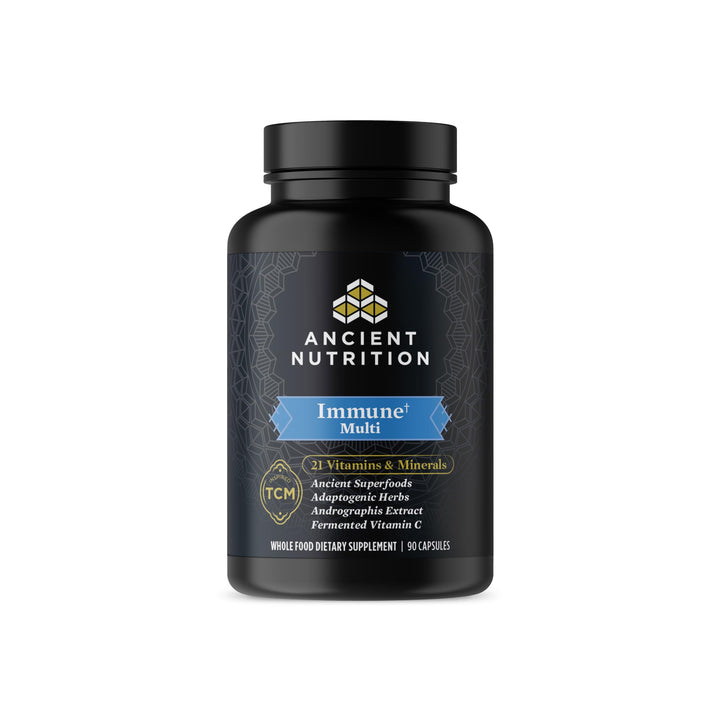 Ancient Nutrition Multivitamin for Immune Support, Immune, 21 Vitamins and Minerals with Vitamin D & C, Turmeric, Supports Immunity, Stress Relief and Heart Health, Keto Friendly, 90 Capsules