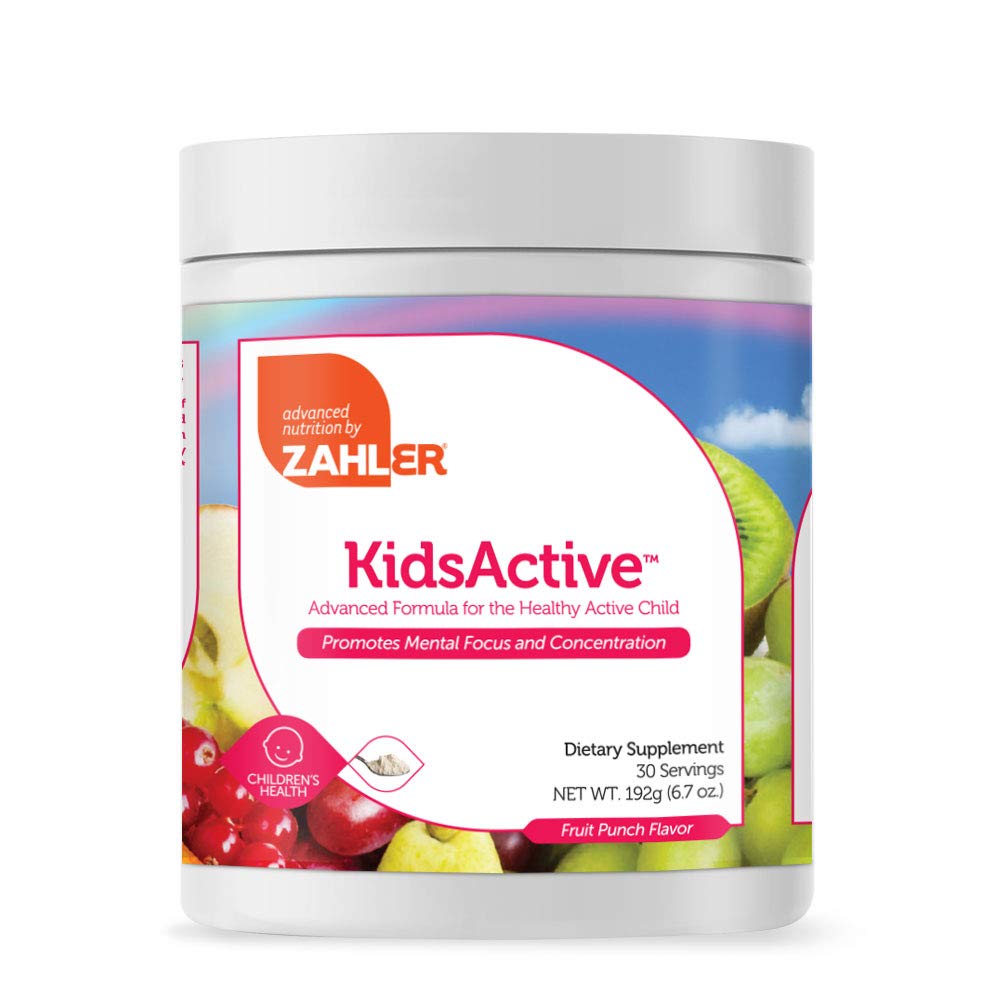 Zahler KidsActive, Kids Concentration Formula Powder, All Natural Children’s Supplement Supporting Focus, Certified Kosher, 30 Servings Fruit Punch Flavored Powder