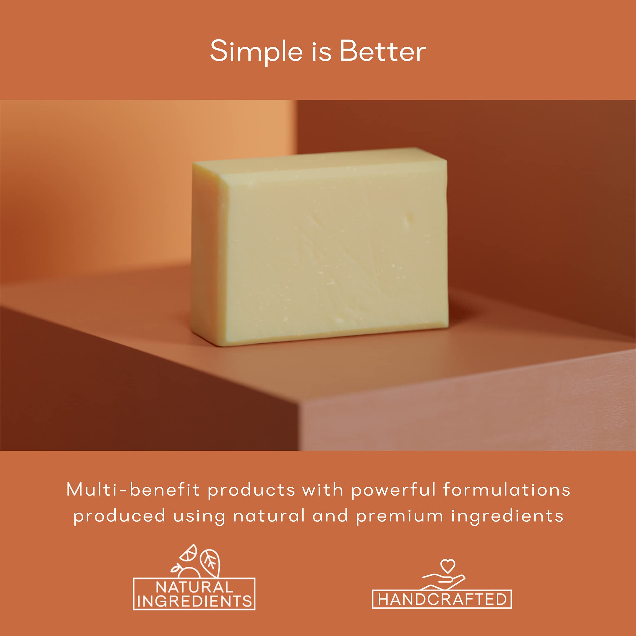&Better All-Natural Shampoo Bar for Men | Handcrafted in Canada with Organic Shea Butter | Rich in Vitamins + Proteins | Plastic-Free + Eco-Friendly + Vegan | Natural Scent (Grapefruit + Mint Leaves)