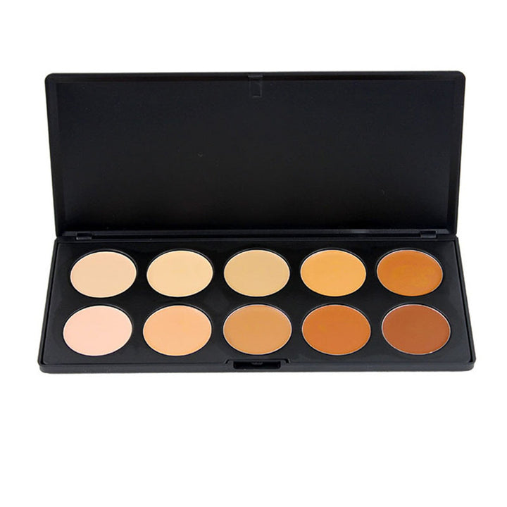 FantasyDay Pro 10 Colors Cream Concealer Camouflage Makeup Palette Contouring Kit - Ideal for Professional and Daily Use