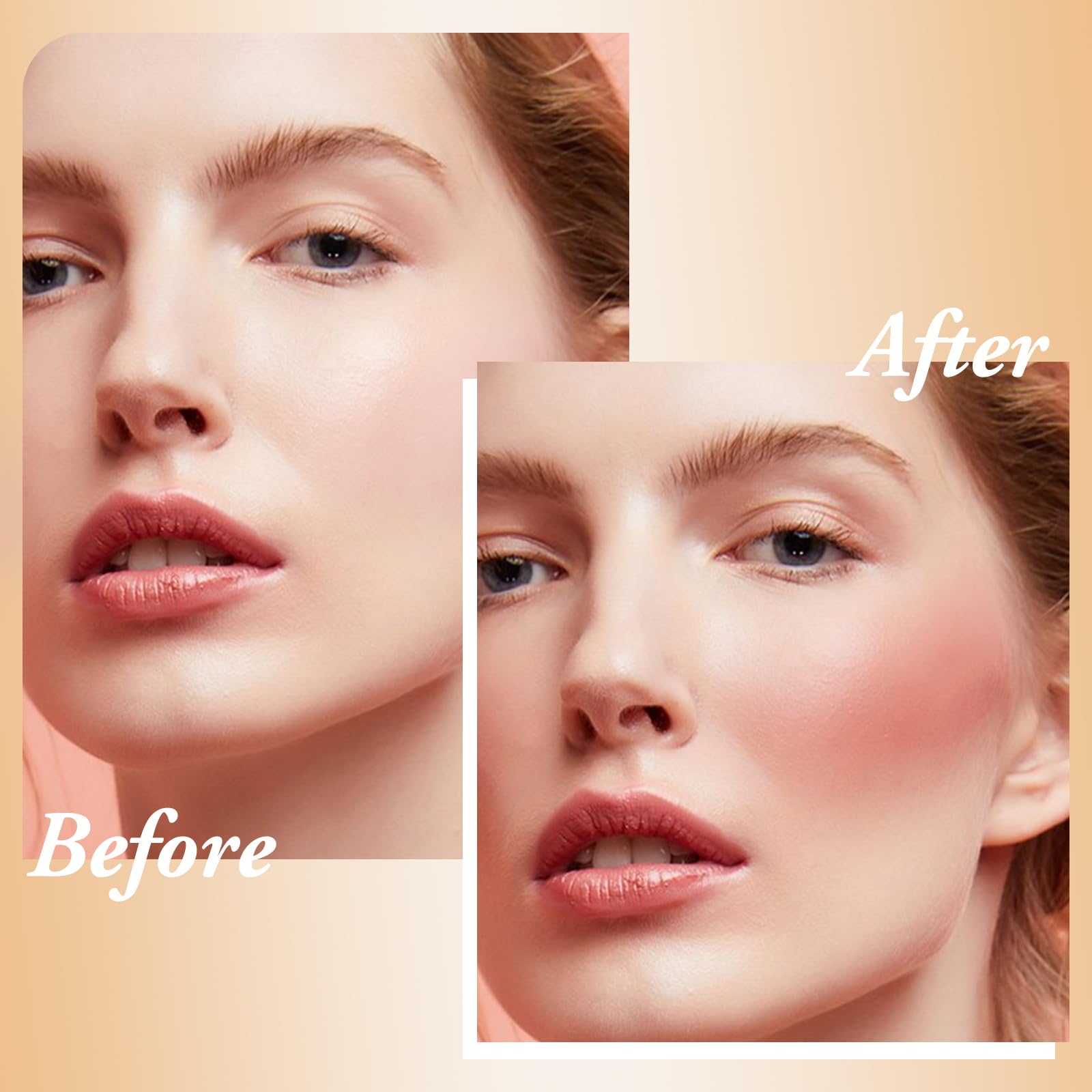 AFGHOUZ 3 In 1 Cream Blush Stick, Multi-Use Blush Makeup Stick For Cheek, Eye And Lip, Lightweight Moisturizing, Blend Natural