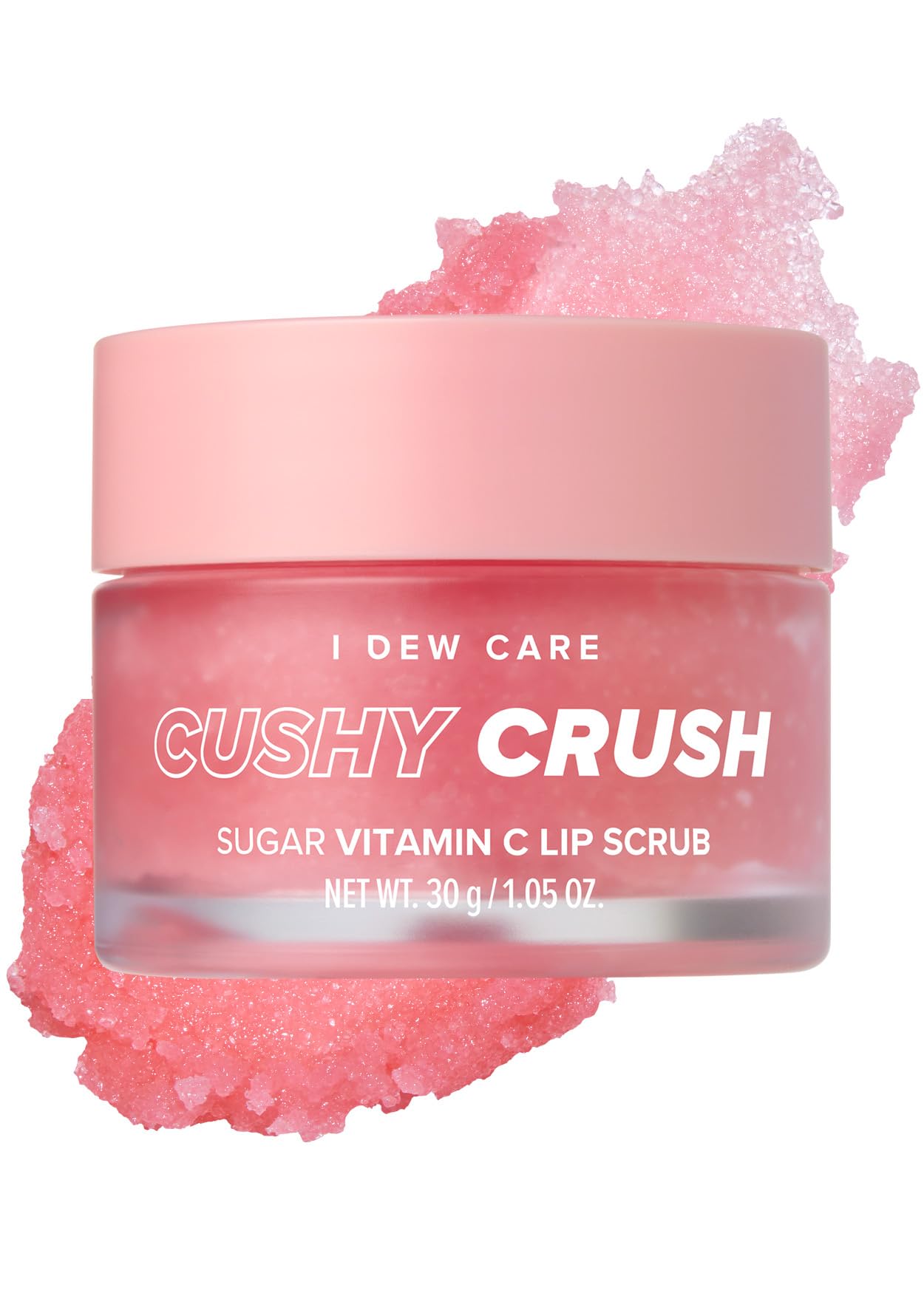 I DEW CARE Overnight Lip Scrub - Cushy Crush | Sugar Vitamin C, Scrubber Exfoliator Products, for Dry and Chapped, Vegan, Easter Basket Stuffers, 1.05 Oz