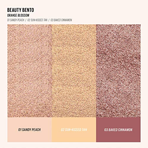 Kaja Beauty Bento Collection - Bouncy Eyeshadow Trio | Peach Orange Tones, Travel Size, 02 Orange Blossom, 2019 Allure Best of Beauty Award, 0.03 Oz