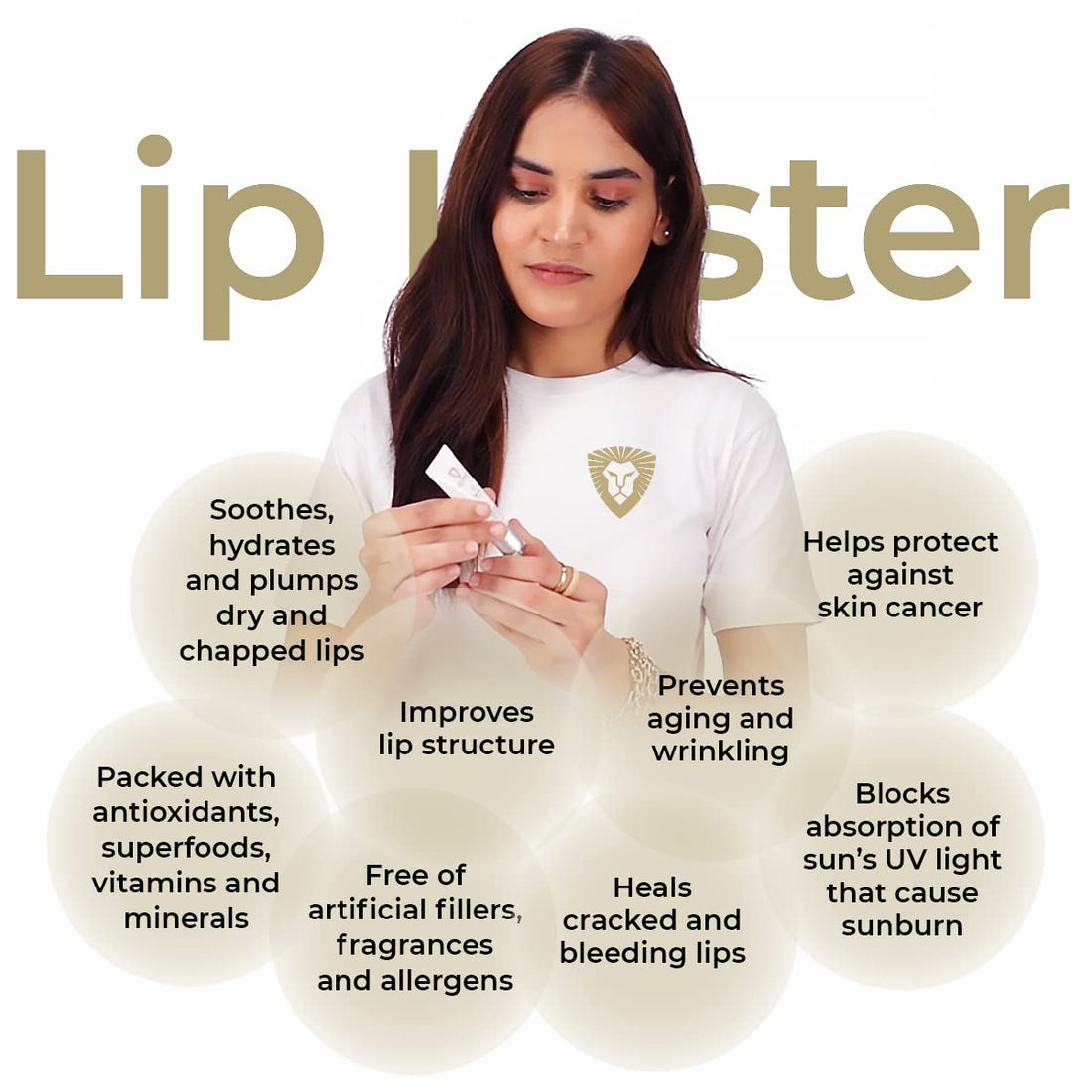 Luxury Lip Luster (2 Pack) + Hyaluronic Acid Lip Balm for Smoother and Softer Lips. Moisturize, Soothe and Hydrate Dry, Cracked Lips â€“ Natural & Organic Lip Balm/Serum for Men & Women (Unscented).