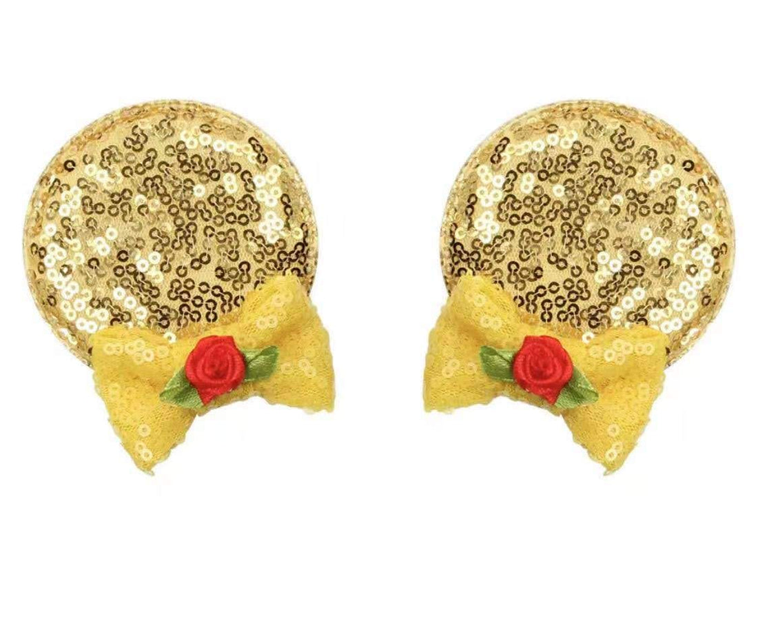 CLGIFT Minnie Ears Baby/Toddler Headband with Hair Clip (Belle)