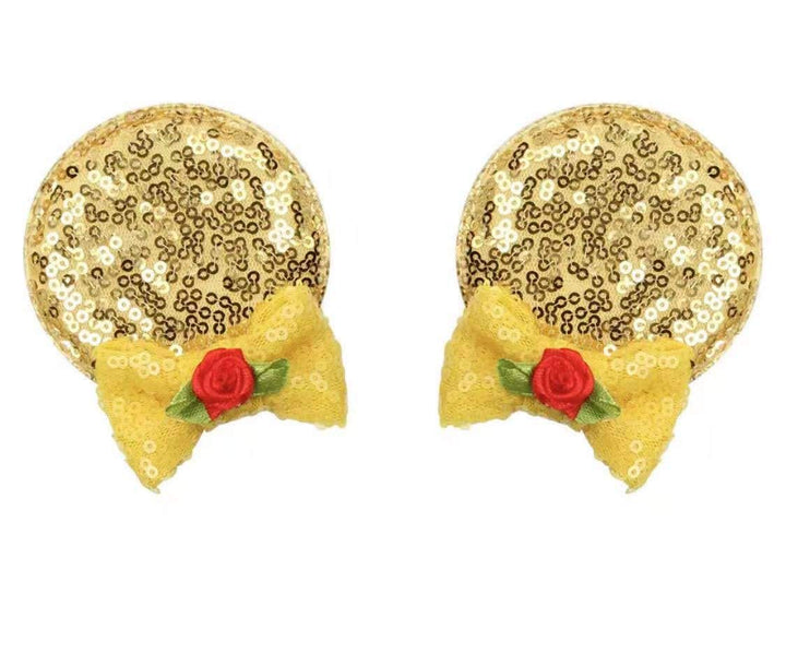 CLGIFT Minnie Ears Baby/Toddler Headband with Hair Clip (Belle)