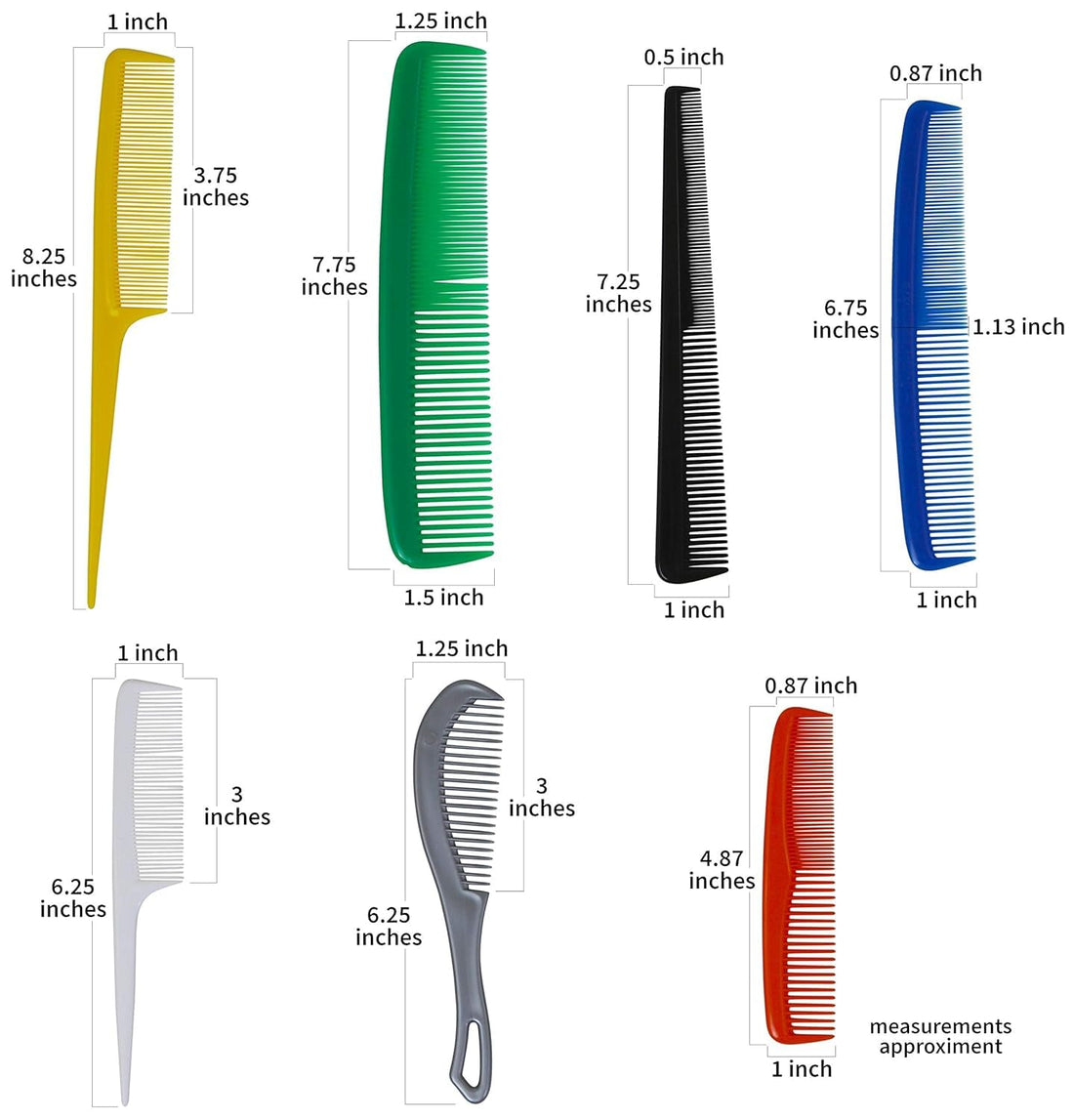 American Comb, FreeStyle 15 Piece Comb Set