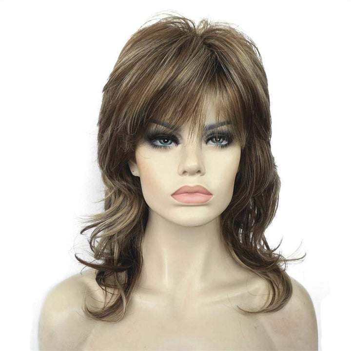 #Ab607: Aimole Shaggy Layered Wig Shoulder Length Women'S Wig With Hair Bangs Premium Synthetic Hair Wig For Women #Ab607