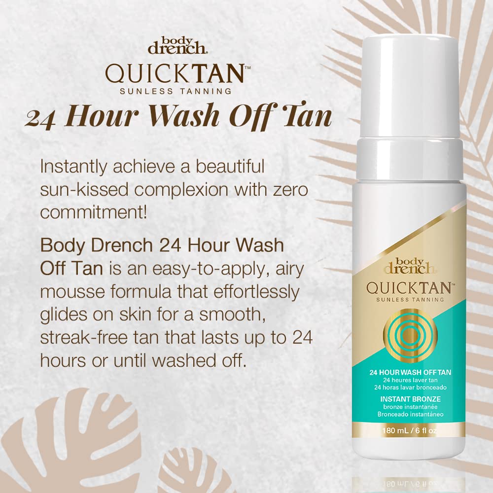 Body Drench Quick Tan Sunless Tanning ââ‚¬â€œ 24-Hour Wash Off Tan, 6 fl oz