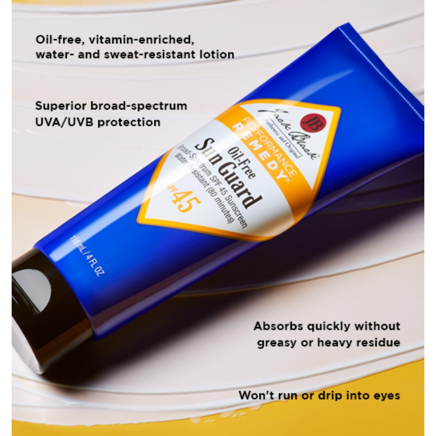 Jack Black Oil-Free & Water Resistant Sun Guard SPF 45 Sunscreen, 1.5 Fl Oz