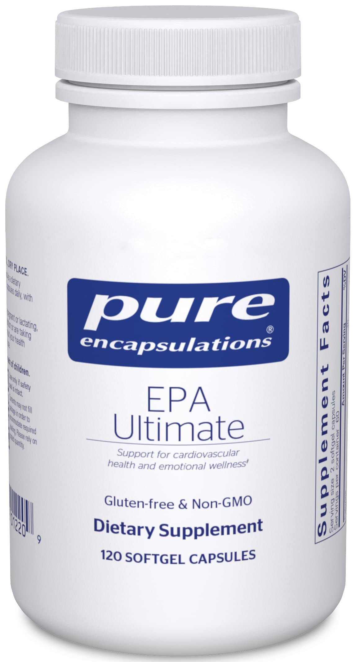 Pure Encapsulations EPA Ultimate - Eco-Friendly Supercritical CO2 Extracted EPA Fish Oil Concentrate - 120 Softgel Capsules