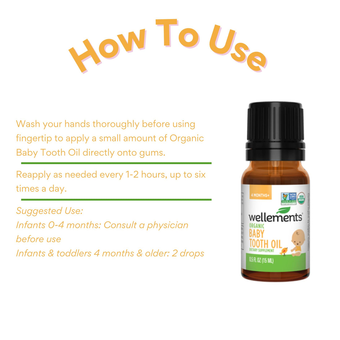 Wellements Baby Tooth Oil, .05 Oz