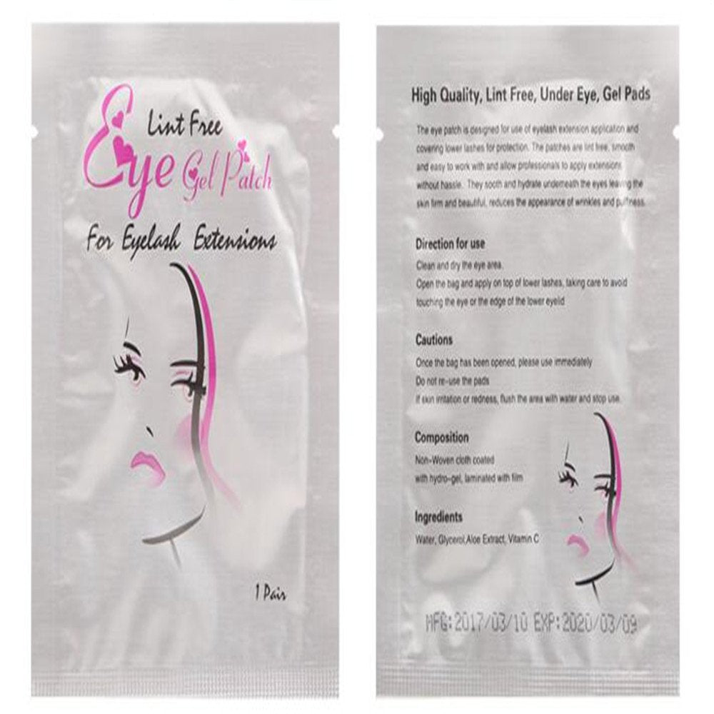 kawagirl 100: Eye Gel Patches, Under Eye Pads Lint Free Lash Extension Eye Gel Patches For Eyelash Extension (100)