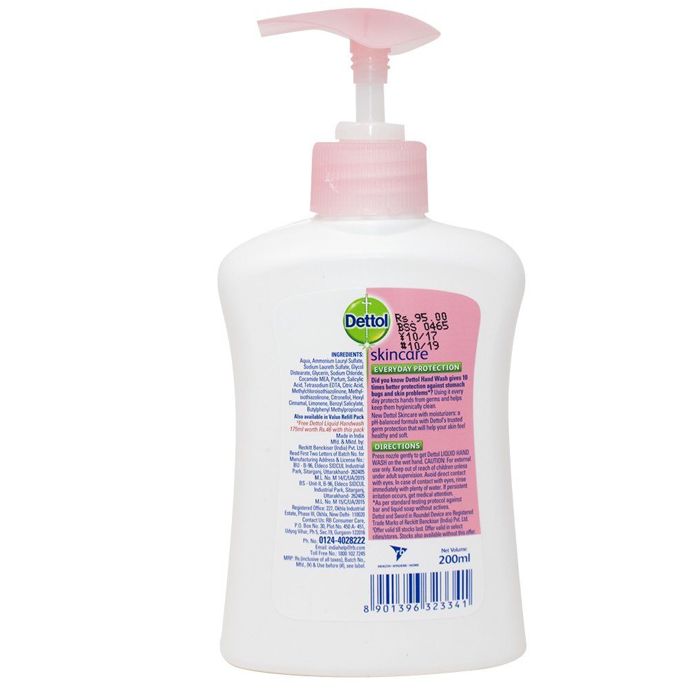 Dettol Liquid Soap Pump Skincare 215 ml