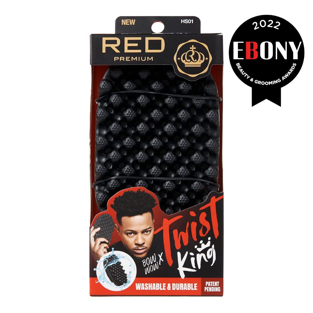 Red by Kiss Bow Wow X Twist King Luxury Twist Styler Washable and Durable Twist Brush for Afro Curl