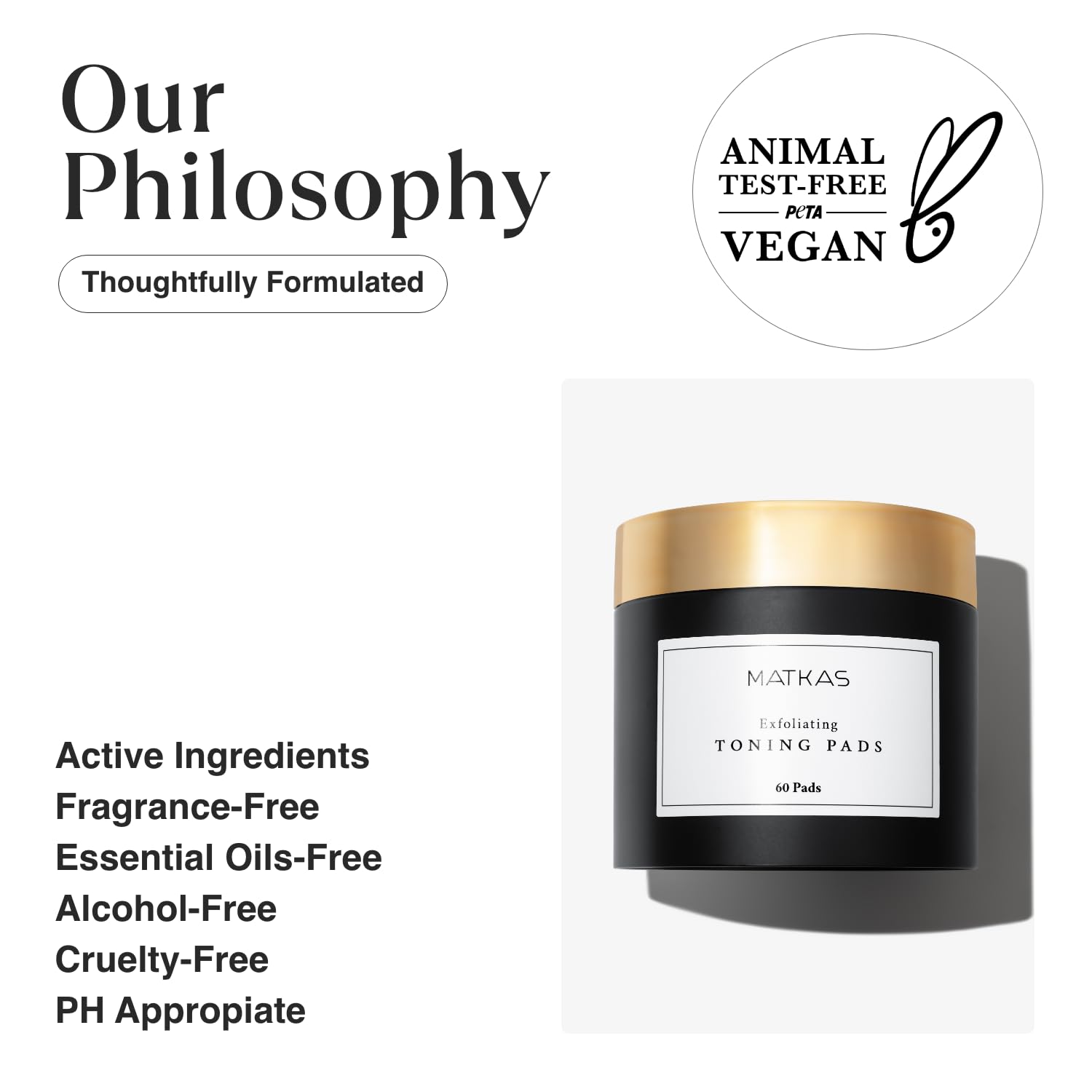 MATKAS Korean Exfoliating Toning Pads with Witch Hazel - 60 pads, Korean Toning Pads for Acne Prone Skin, Toner for Dry Sensitive Skin, Gentle Exfoliating Discs for Face, Glycolic Acid Toner