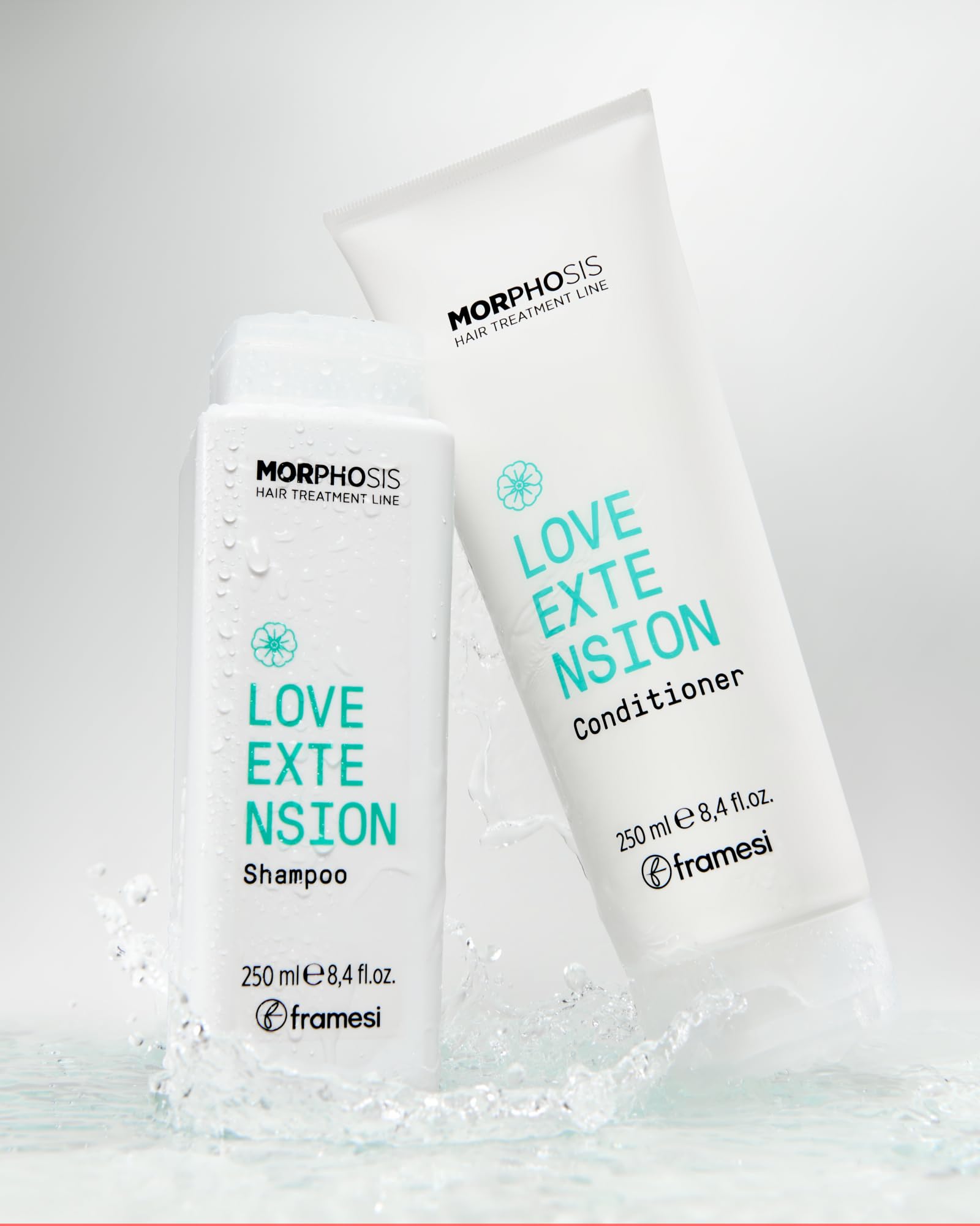 FRAMESI Morphosis Love Extension Conditioner 8.4 fl oz, Conditioner for Hair Extensions and Wigs, Natural Ingredients, Gently Cleanses and Hydrates, Color Safe