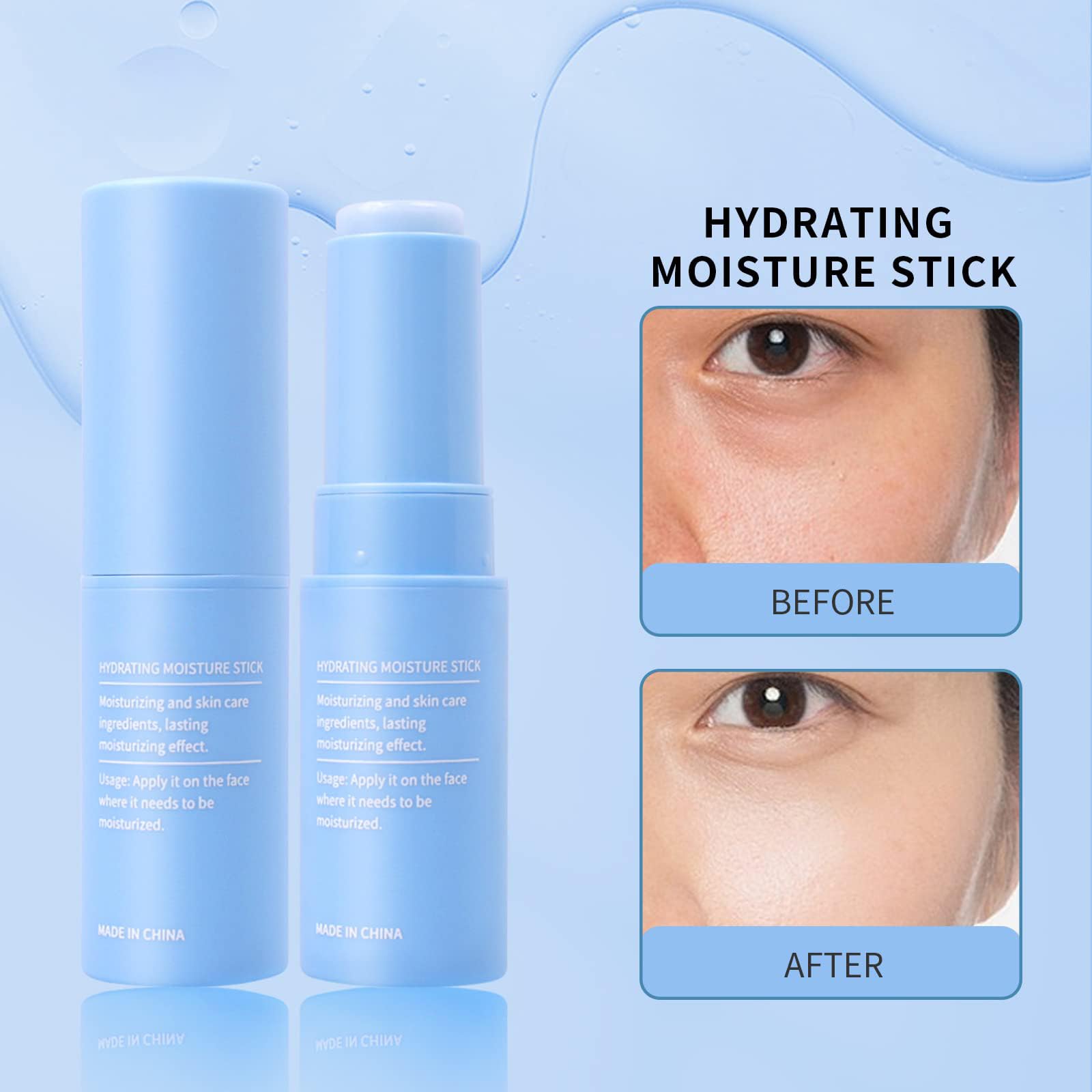 Easilydays Hydrating Face Stick, Wrinkle Moisturizing Balm Stick, Deeply Hydrates and Nourish for Chapped Skin, Nourishing Eye Balm, Mult Traveling Moisturizer Mask Stick for Face,Eyes,Lips Lines,Neck