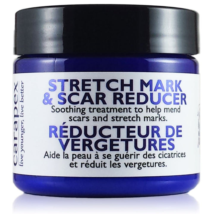 Carapex Stretch Mark & Scar Reducer Cream - 98% Natural, for Pregnancy Marks, Weight Loss Marks, Tightening, Firming, Unscented with Shea Butter, 4oz