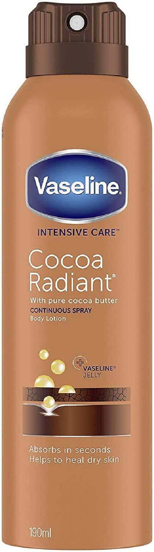 Vaseline Spray and Go Body Moisturiser, Cocoa 190 ml
