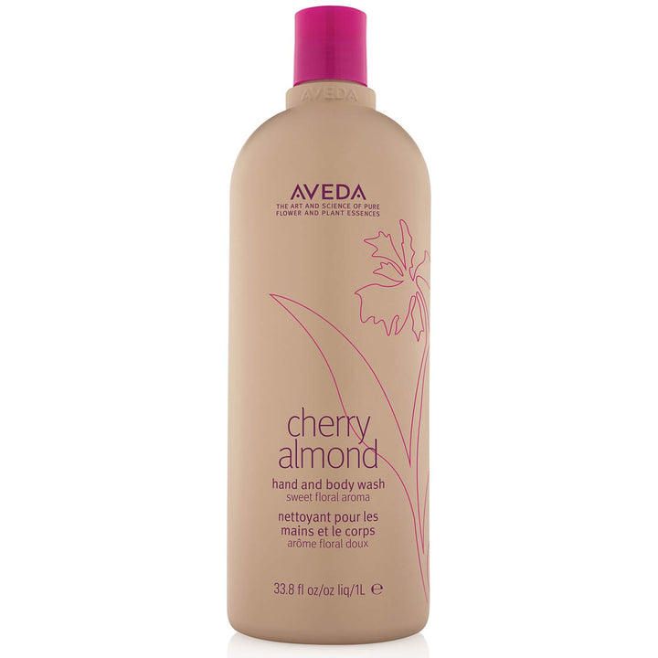 Aveda cherry almond hand and body wash 33.8oz /1L