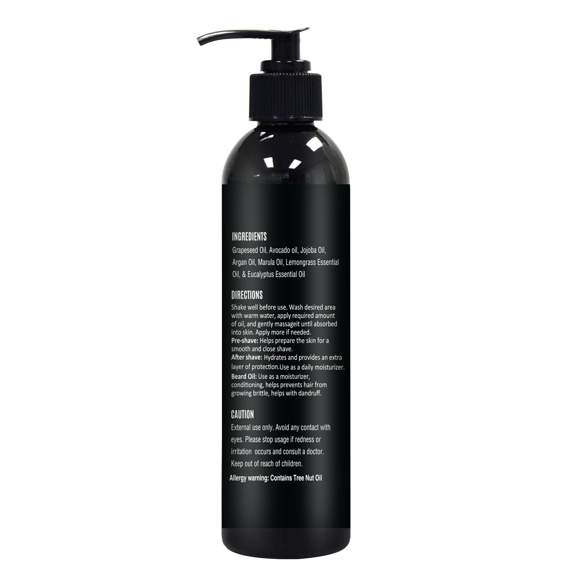 The Henna Guys 8 fl. Oz, Lemongrass & Eucalyptus Pre Shave Oil for Men, Premium Pre Shave Oil, Excellent Shaving oil for Men, Prepares for a burns free Shave, Works with Straight or Safety Razor