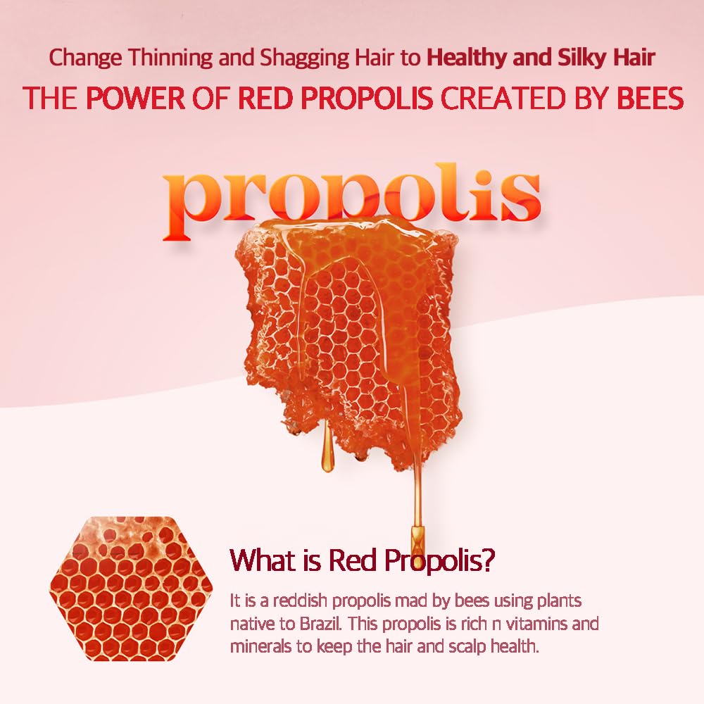 Kerasys Propolis Royal Jelly Extract Rosehip Oil Rose Water Shiny and Healthy Hair Propolis Red Volume 33.8 fl oz / 1L (Treatment, 1-Pack)