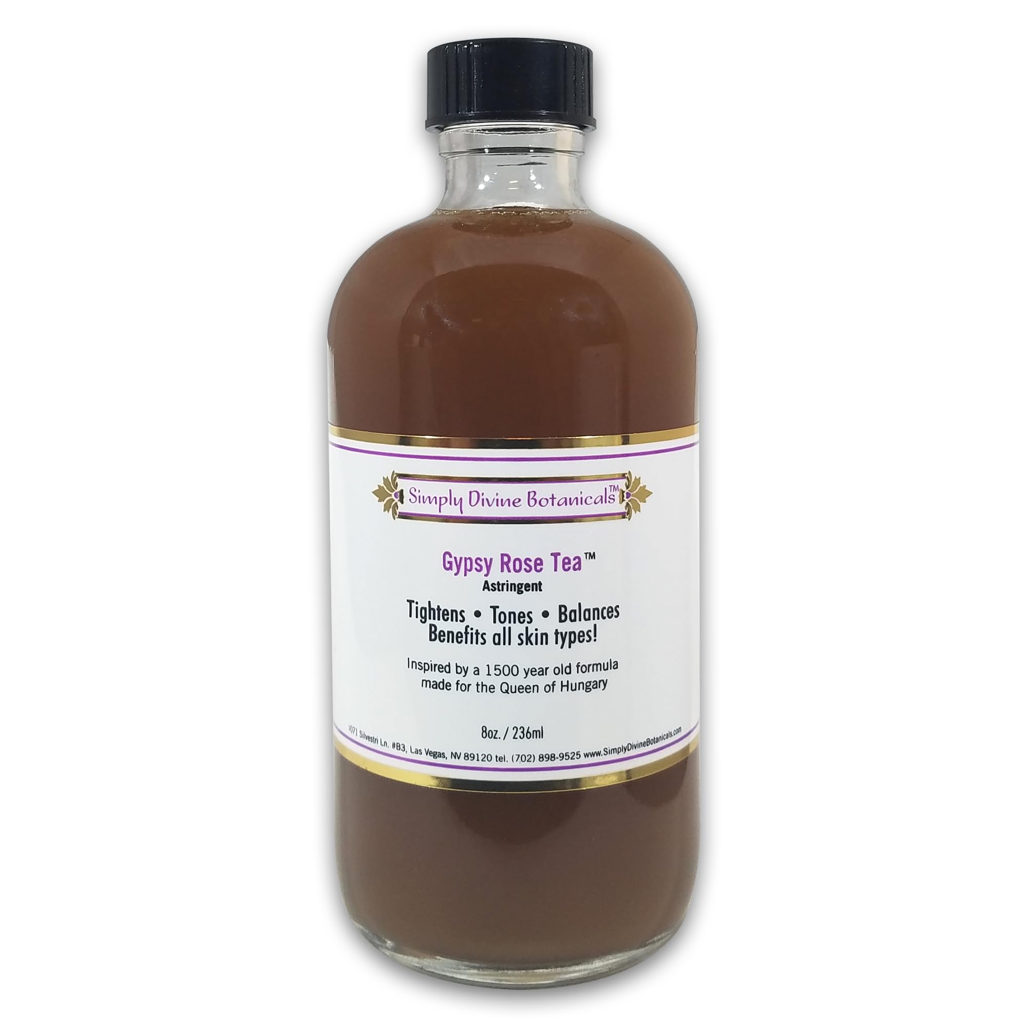 Simply Divine Botanicals Gypsy Rose Tea Astringent 8 oz