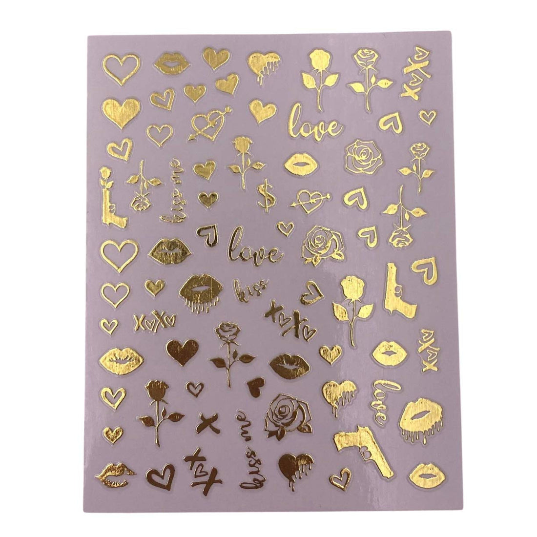 Impressed Authentic 5 Sheets Luxury Nail Art Stickers 500+ Chrome Gold Customized Nail Decals for Fake Nail Design Decorations and Salon Nails Accessories