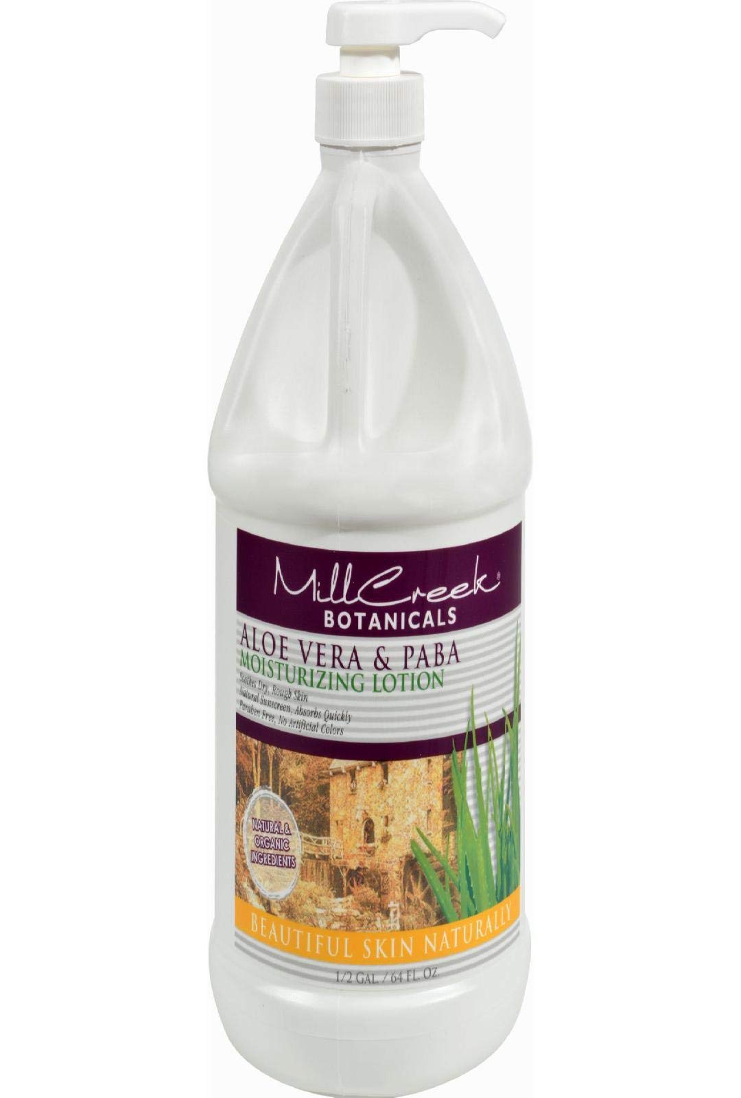 Mill Creek Botanicals Aloe Vera and Paba Moisturizing Lotion, 64 Fluid Ounce