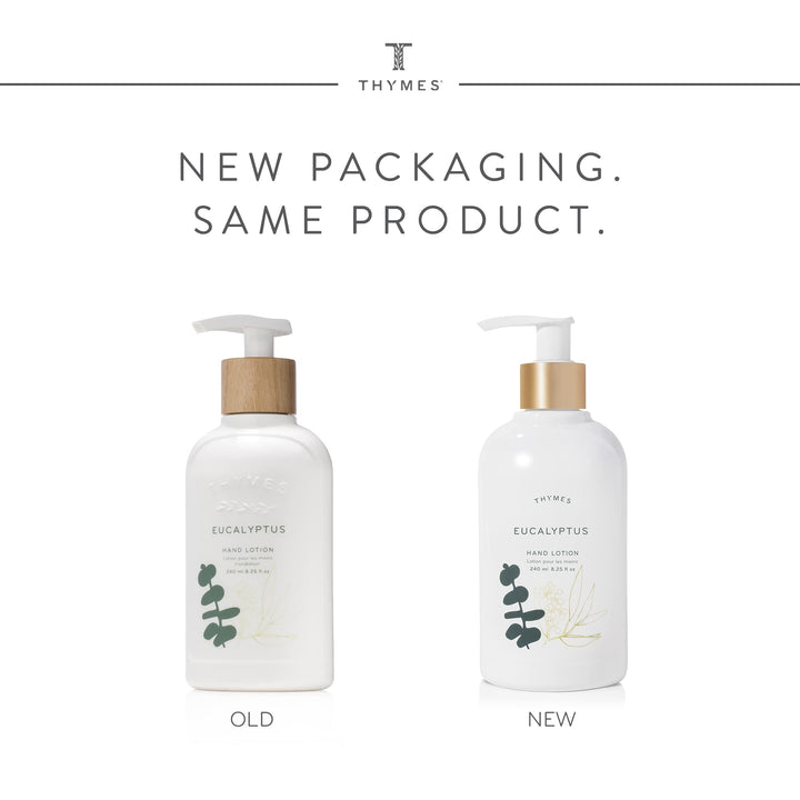 Thymes - Eucalyptus Hand Lotion With Pump - With Moisturizing Shea Butter And Vitamin E - 8.25 Oz