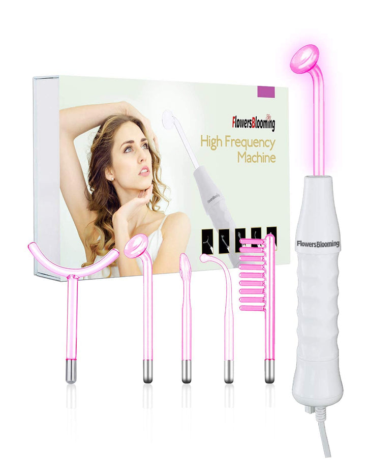 Quiet&Far High Frequency Facial Wand/Machine with 5 Argon Parts Skin care Tool for Wrinkles Reducing Face Skin Tightening.