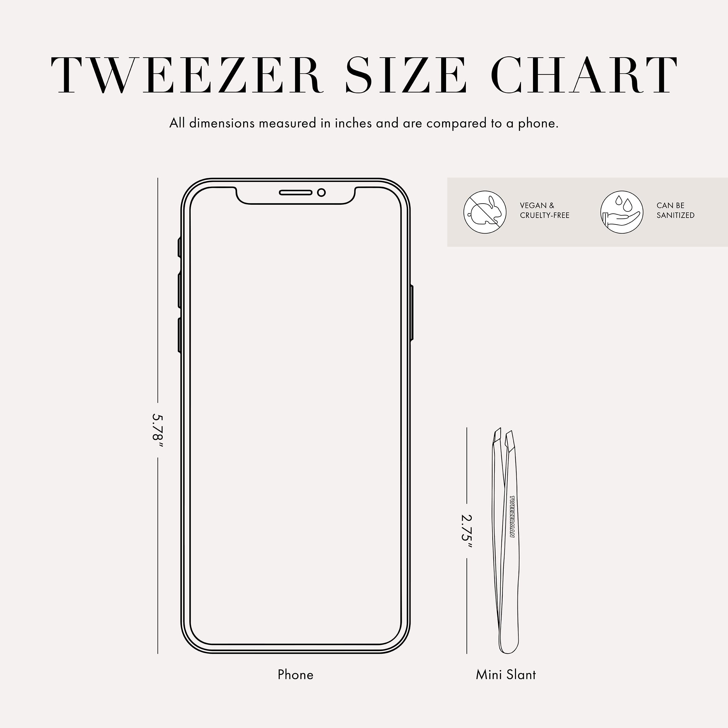 Tweezerman Mini Slant Tweezer Marble Pattern, 0.5984 Ounce