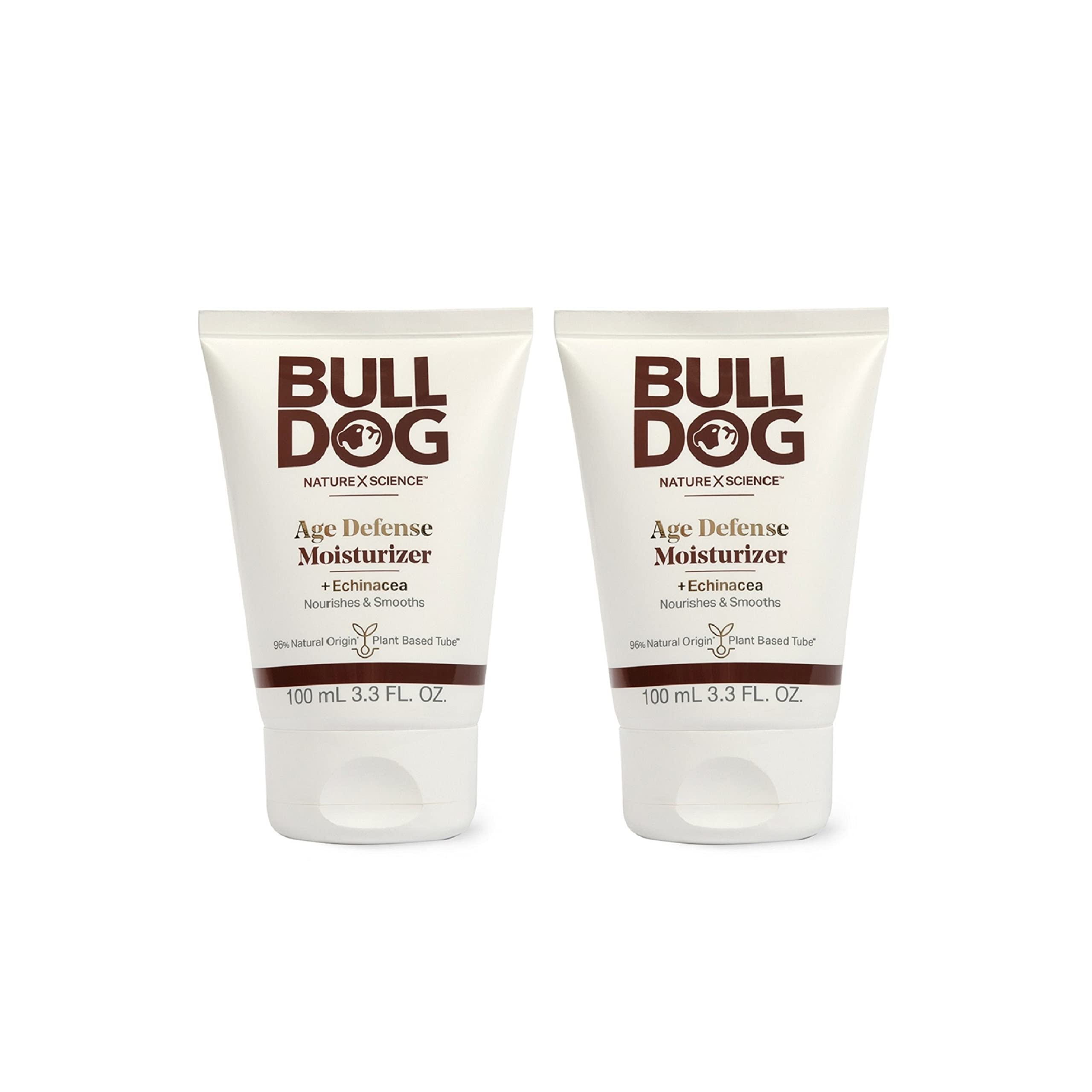 Bulldog Mens Skincare and Grooming Age Defense Moisturizer with Vitamin E, 3.3 Fl. Oz. - Pack of 2