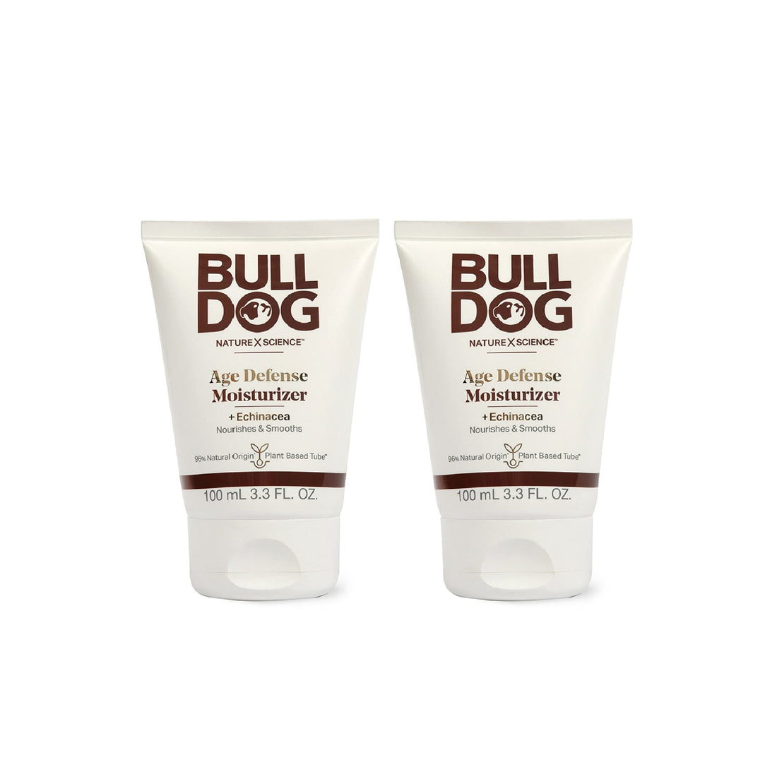 Bulldog Mens Skincare and Grooming Age Defense Moisturizer with Vitamin E, 3.3 Fl. Oz. - Pack of 2