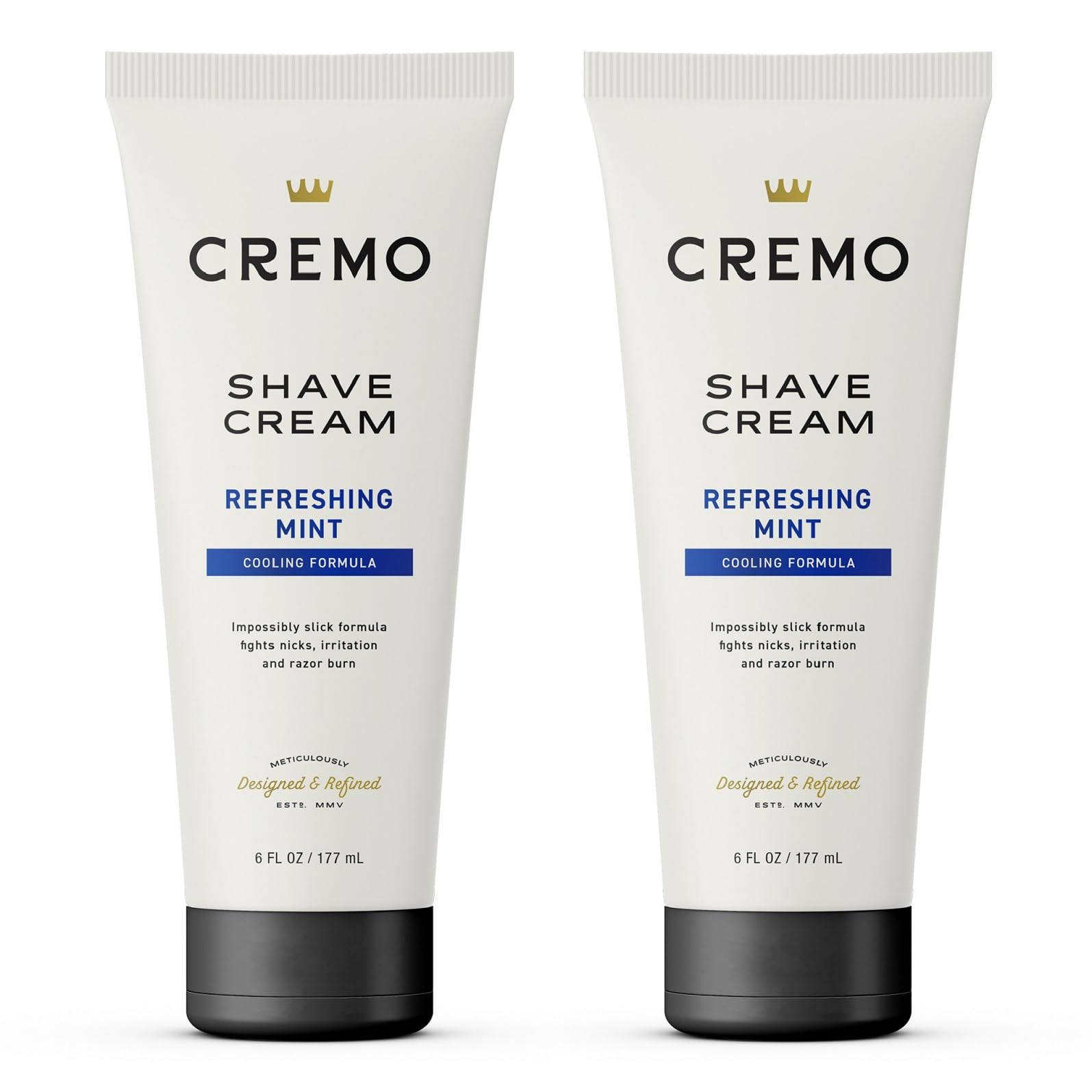 2-Pack, Cooling: Cremo Cooling Shave Cream, Astonishingly Superior Smooth Shaving Cream Fights Nicks, Cuts And Razor Burn, 6 Oz, 2-Pack