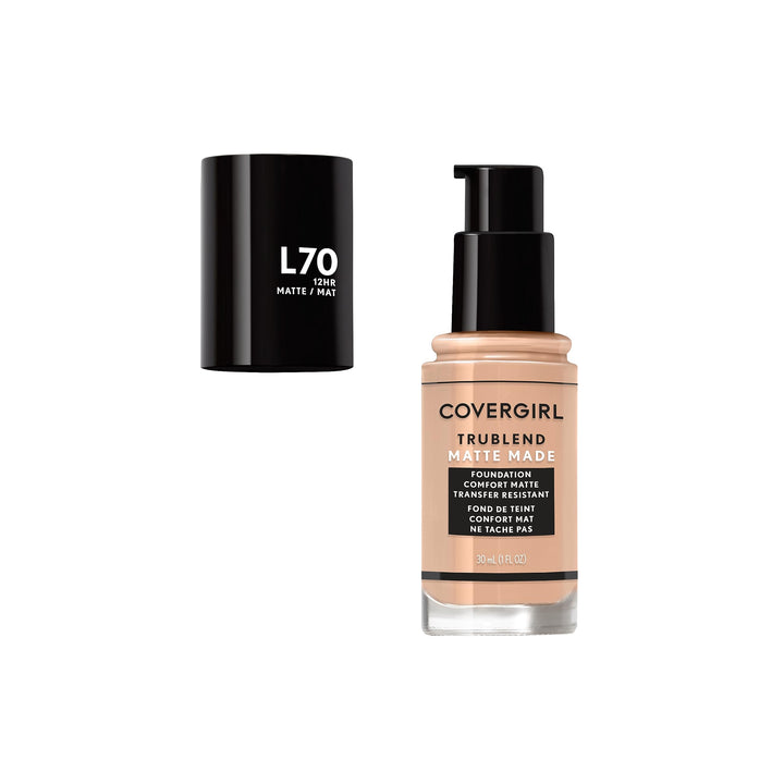1 L70 Natural Ivory: Covergirl Trublend Matte Made Liquid Foundation, L70 Natural Ivory, 1.014 Ounce