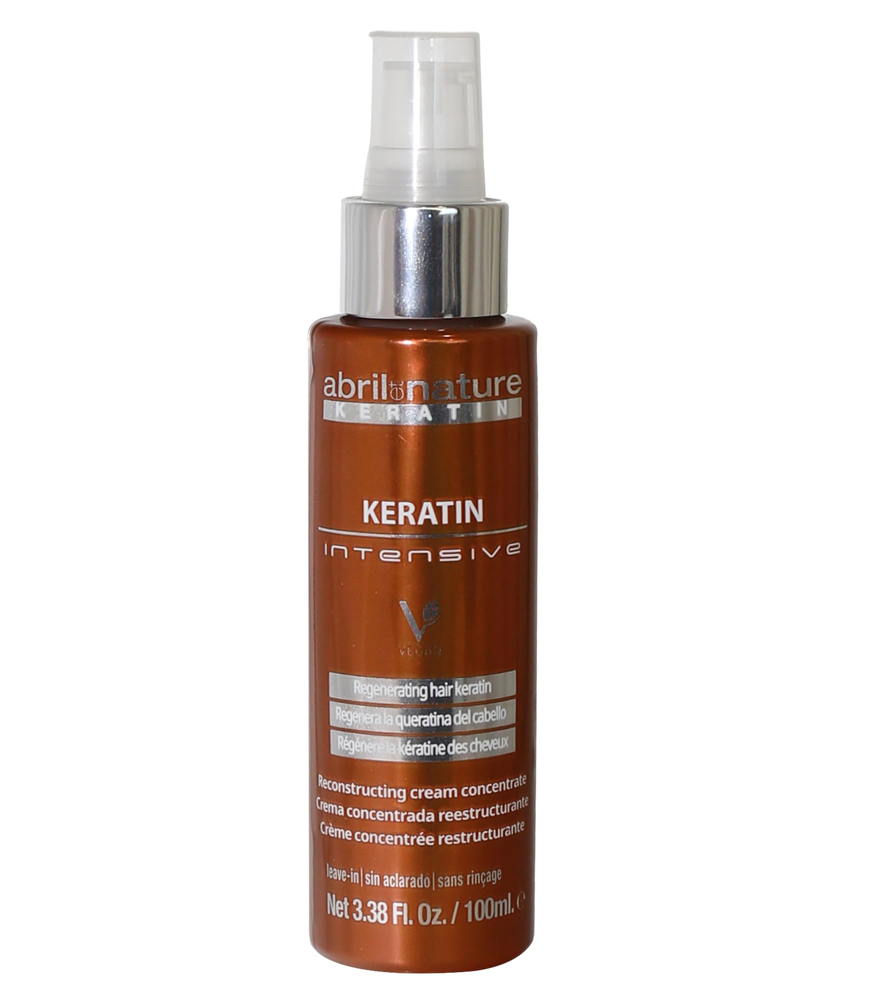 abril et nature - Keratin Professional Hair Serum - Ultra Fast Keratin Hair Concentrate - Repairs and Regenerates Hair Fiber - Split End Sealer - Adds Shine and Softness - 100 ml