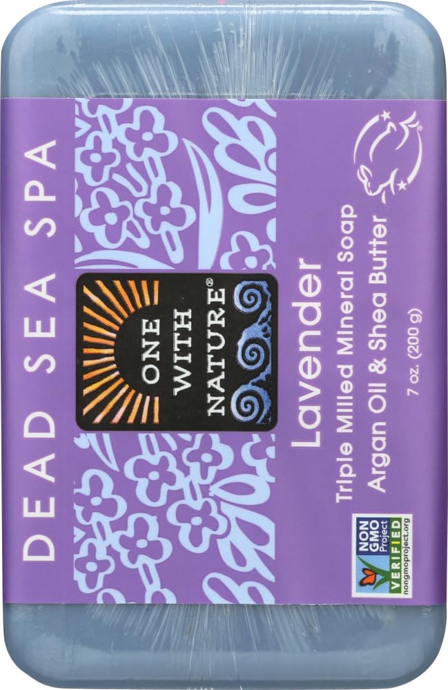 One With Nature Dead Sea Mineral Soap, Lavender, 7-Ounces (Pack of 6)