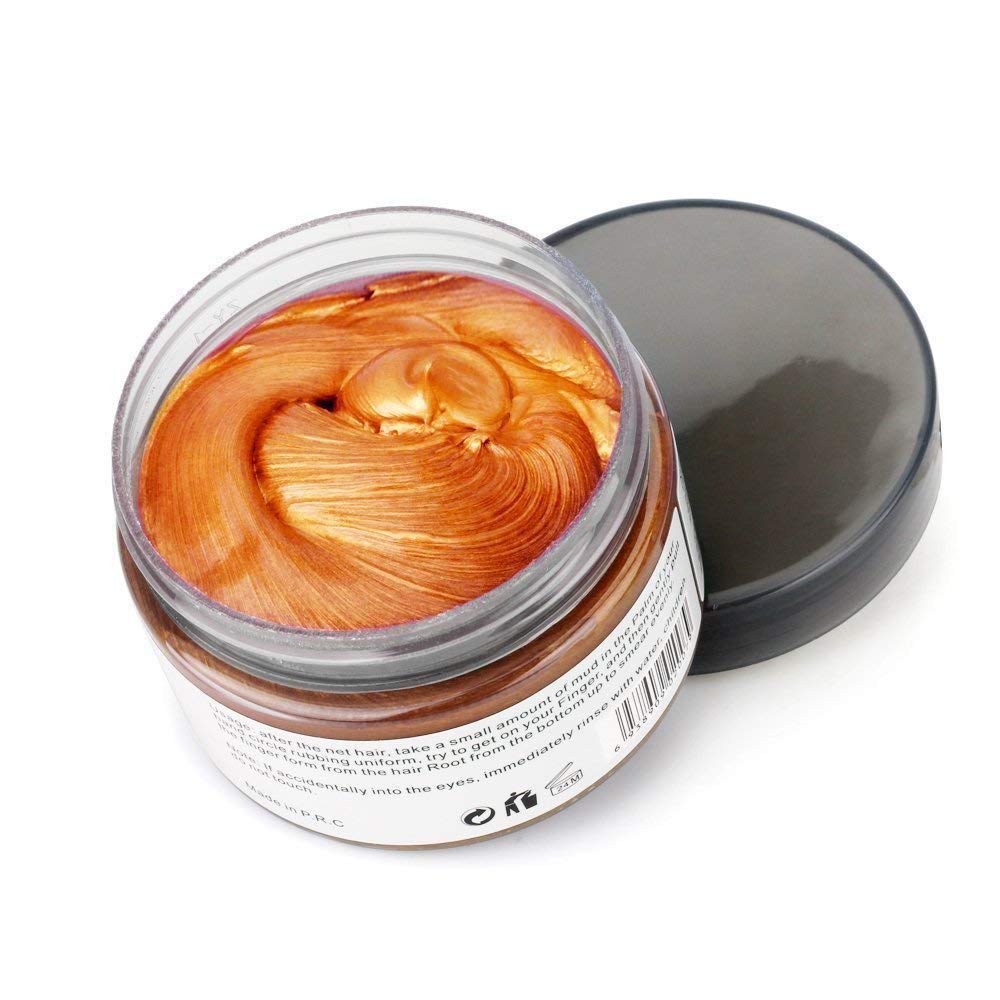 NYKKOLA Unisex Hair Wax Color Dye Styling Cream Mud, Natural Hairstyle Pomade, Washable Temporary,Party Cosplay (Orange)