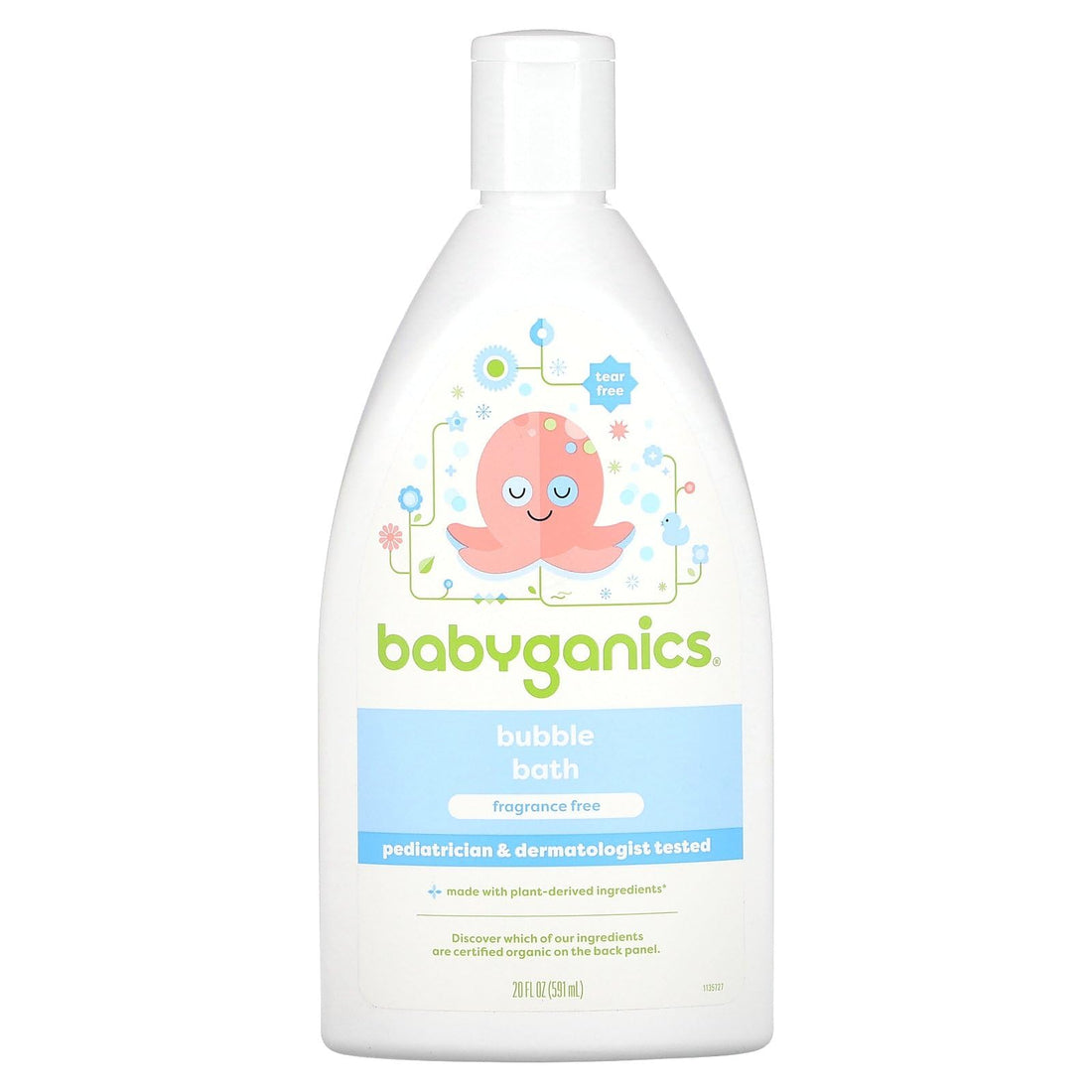 Babyganics Bubble Bath, Fragrance Free, 20oz, Packaging May Vary