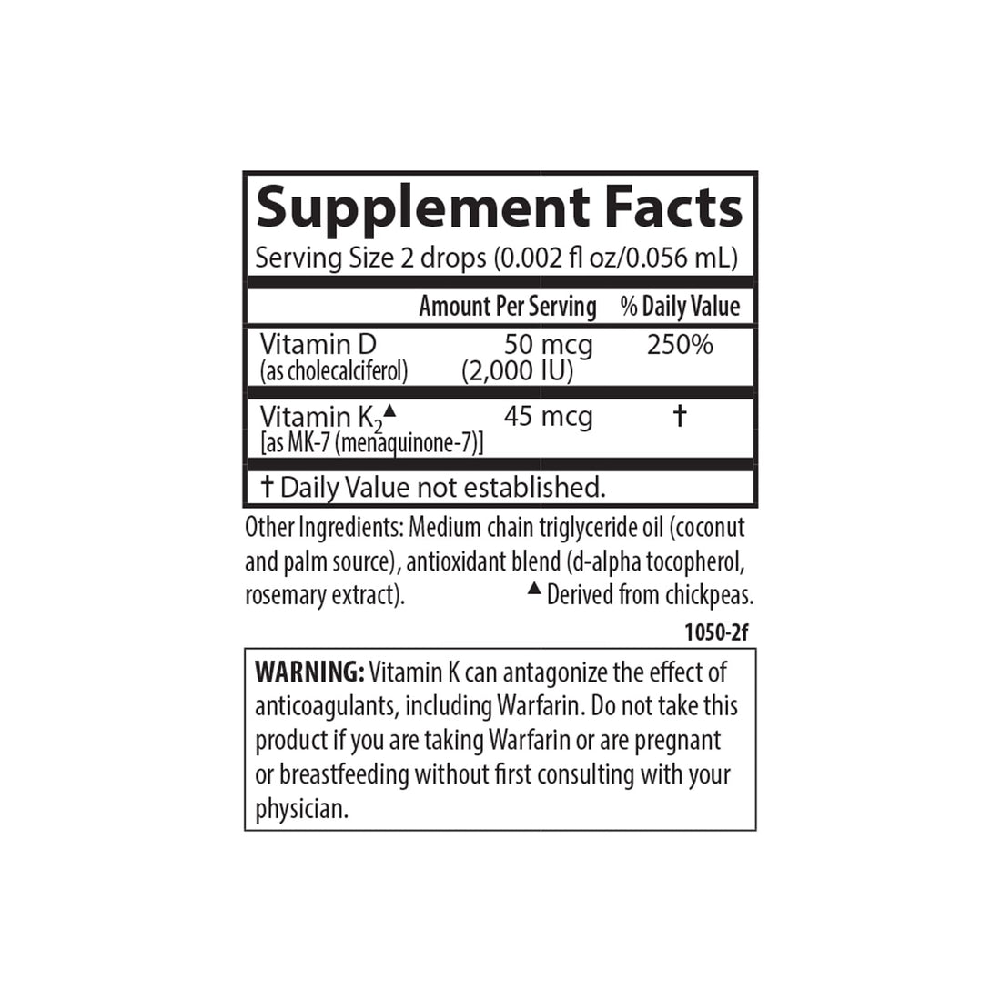 Carlson Super Daily D3 + K2, 50 mcg D3 + 45 mcg MK-7, Heart & Bone Health, 360 Liquid Drops, 10.16 ml