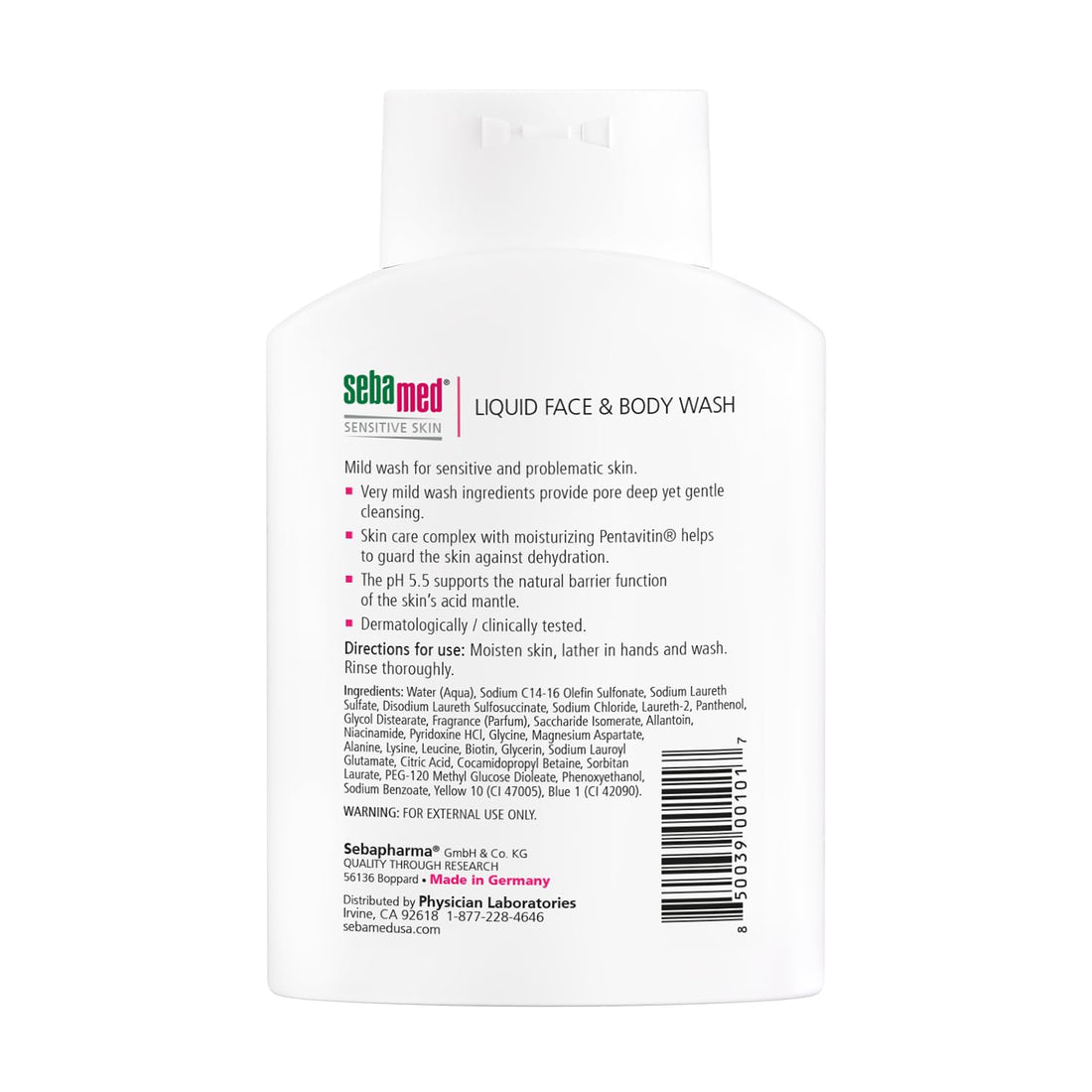Sebamed Face and Body Wash, 6.8-Fluid Ounces Bottles (Pack of 2)